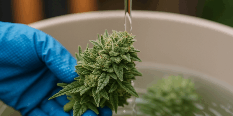 Budwashing nach der Outdoor-Ernte